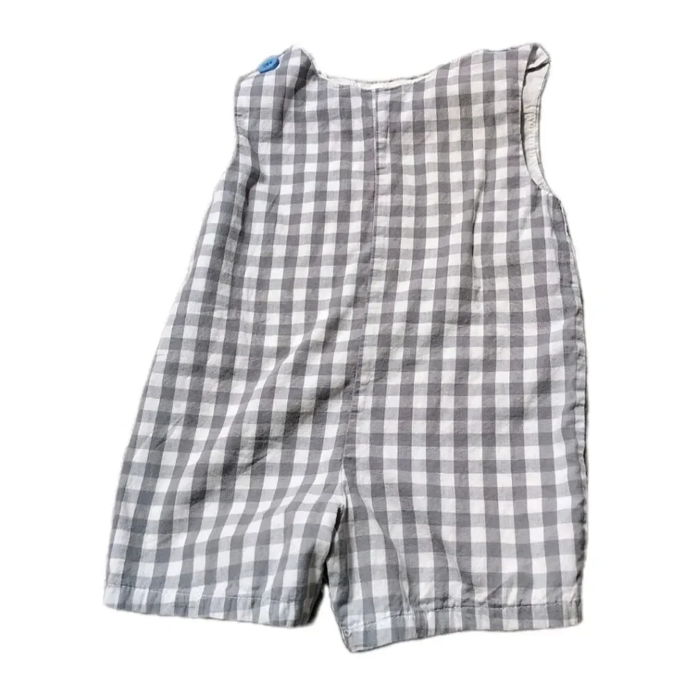 Lil Cactus Boys My First Easter Gingham Jon Jon Outfit Size 3-6 Months EUC - Picture 3 of 5